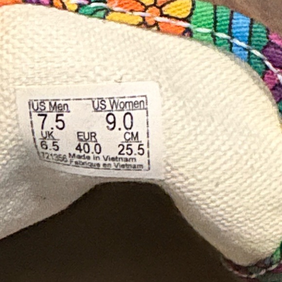 Vans Old Skool Tapered Mushroom Floral Shoes Men’s 7.5 Womens 9 Sneakers - Picture 8 of 8